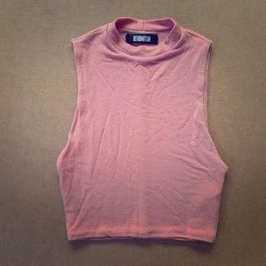 Reformation cropped, sleeveless knit tank.